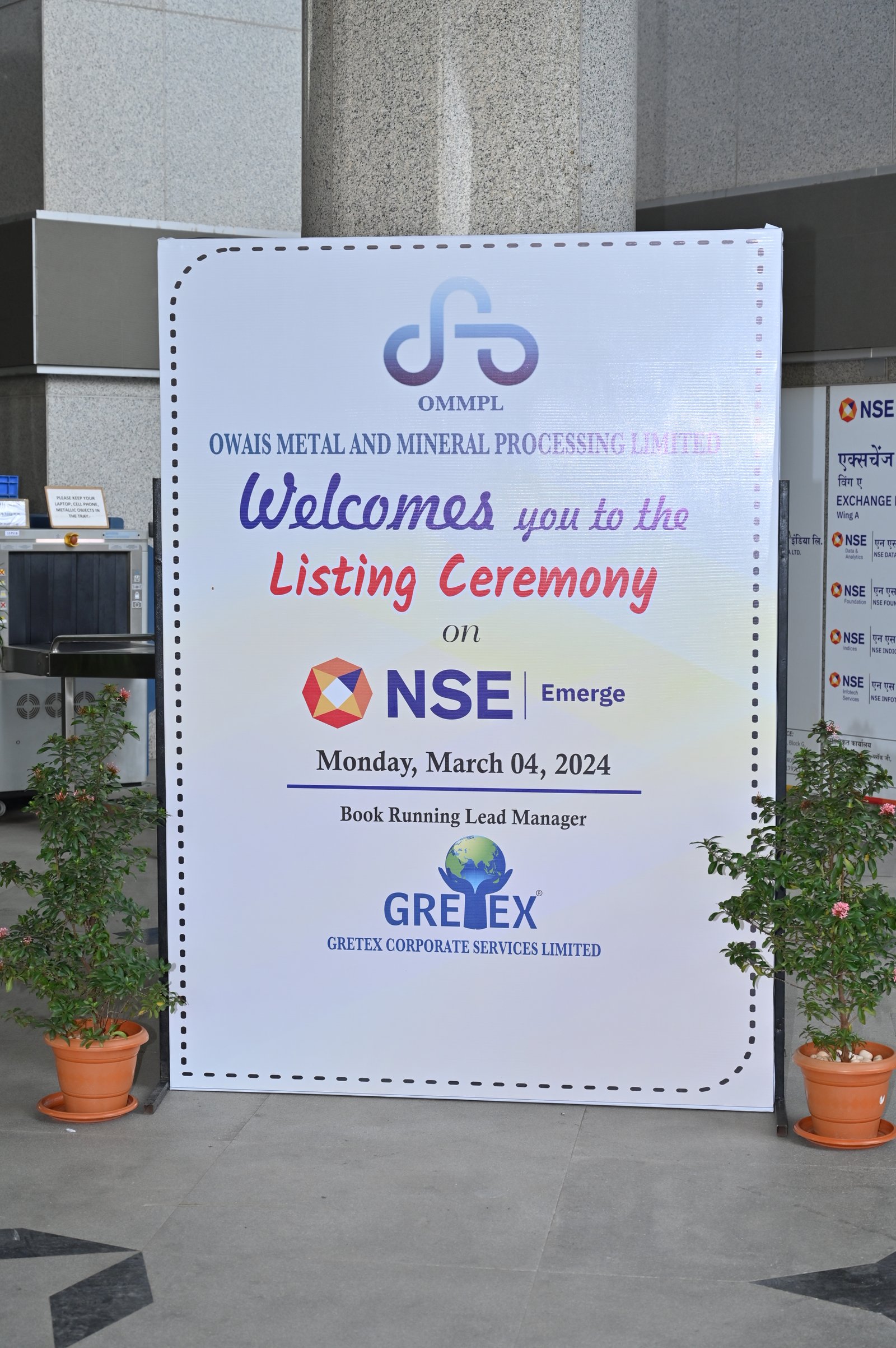 Owais Metal And Minerals Processing Listing Ceremony Photos