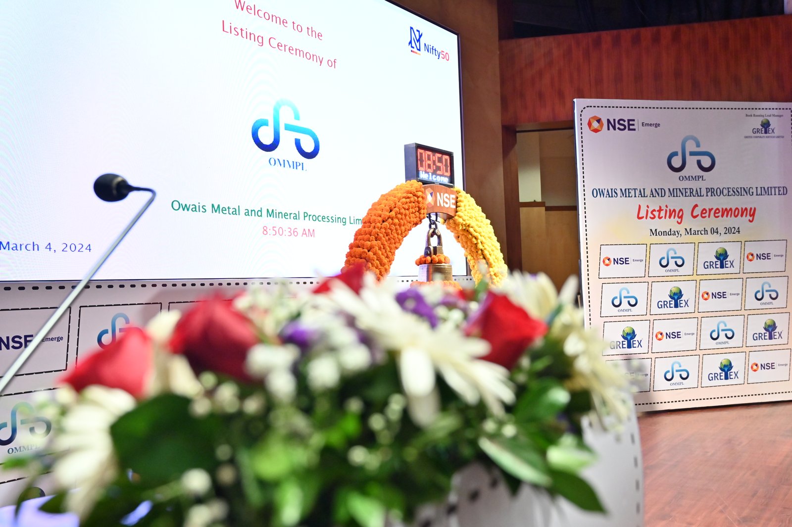 Owais Metal And Minerals Processing Listing Ceremony Photos