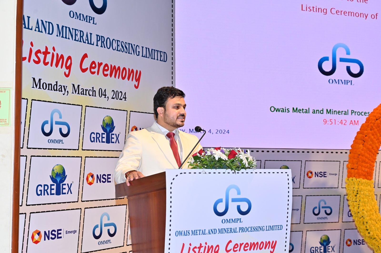 Owais Metal And Minerals Processing Listing Ceremony Photos