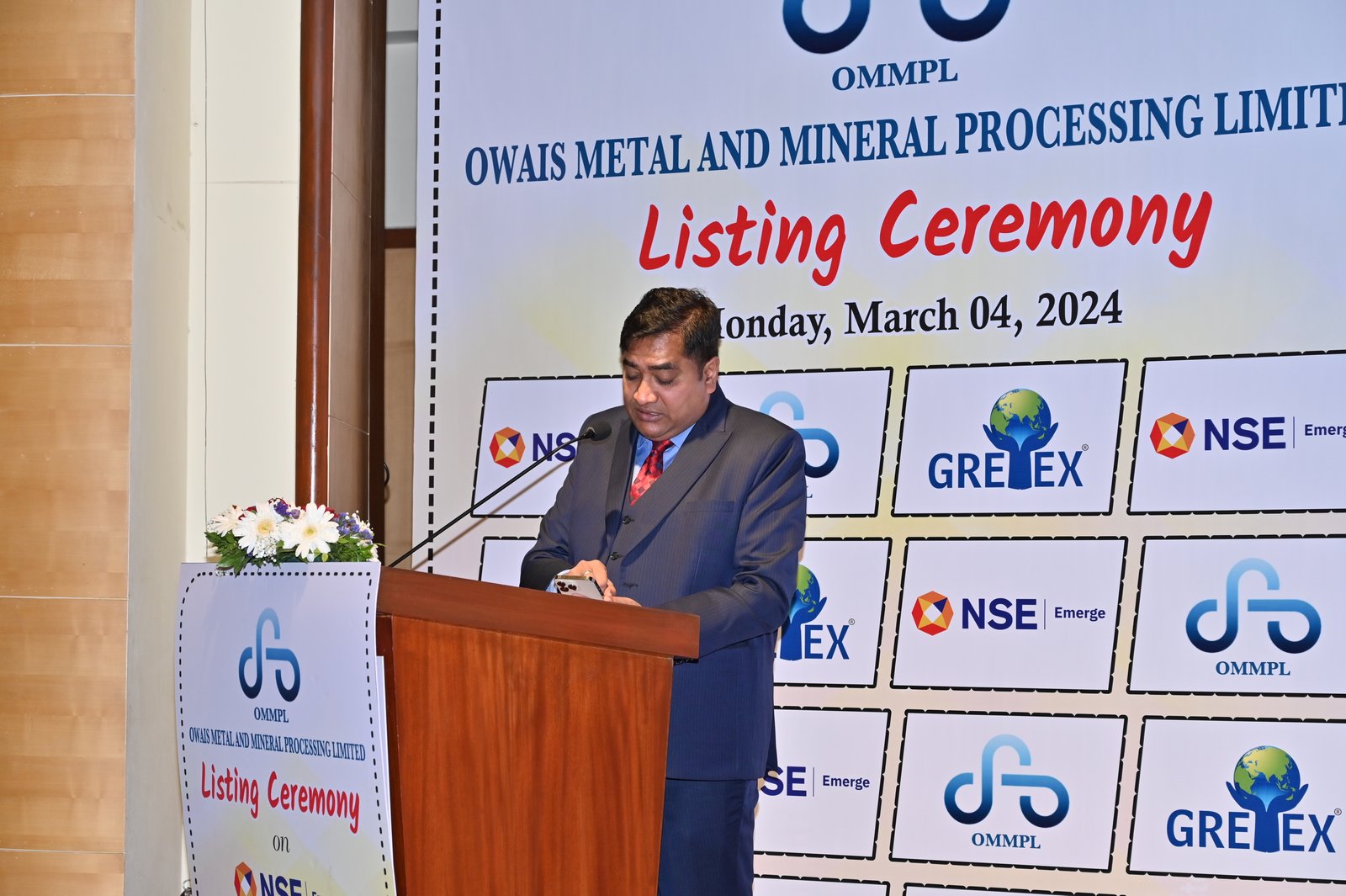 Owais Metal And Minerals Processing Listing Ceremony Photos
