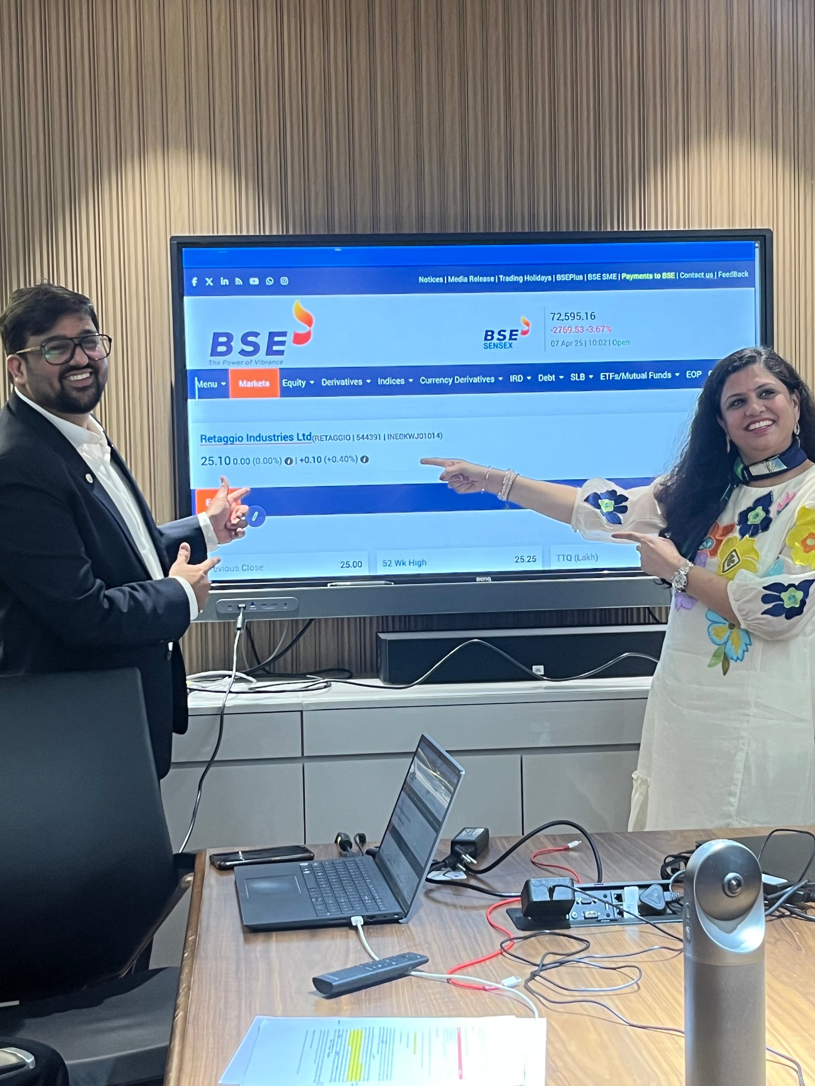 Retaggio Industries Limited Listing Ceremony Photos