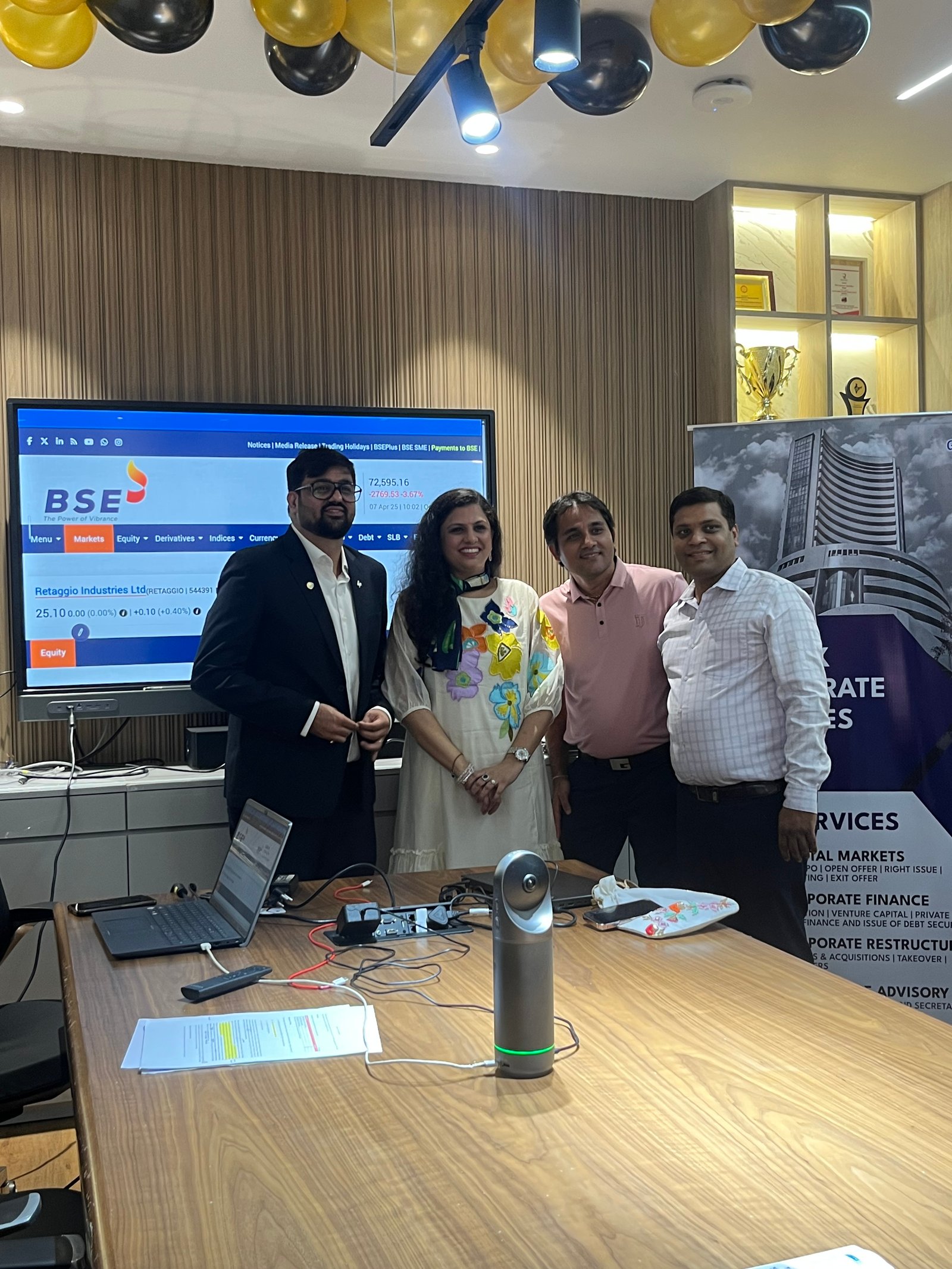 Retaggio Industries Limited Listing Ceremony Photos