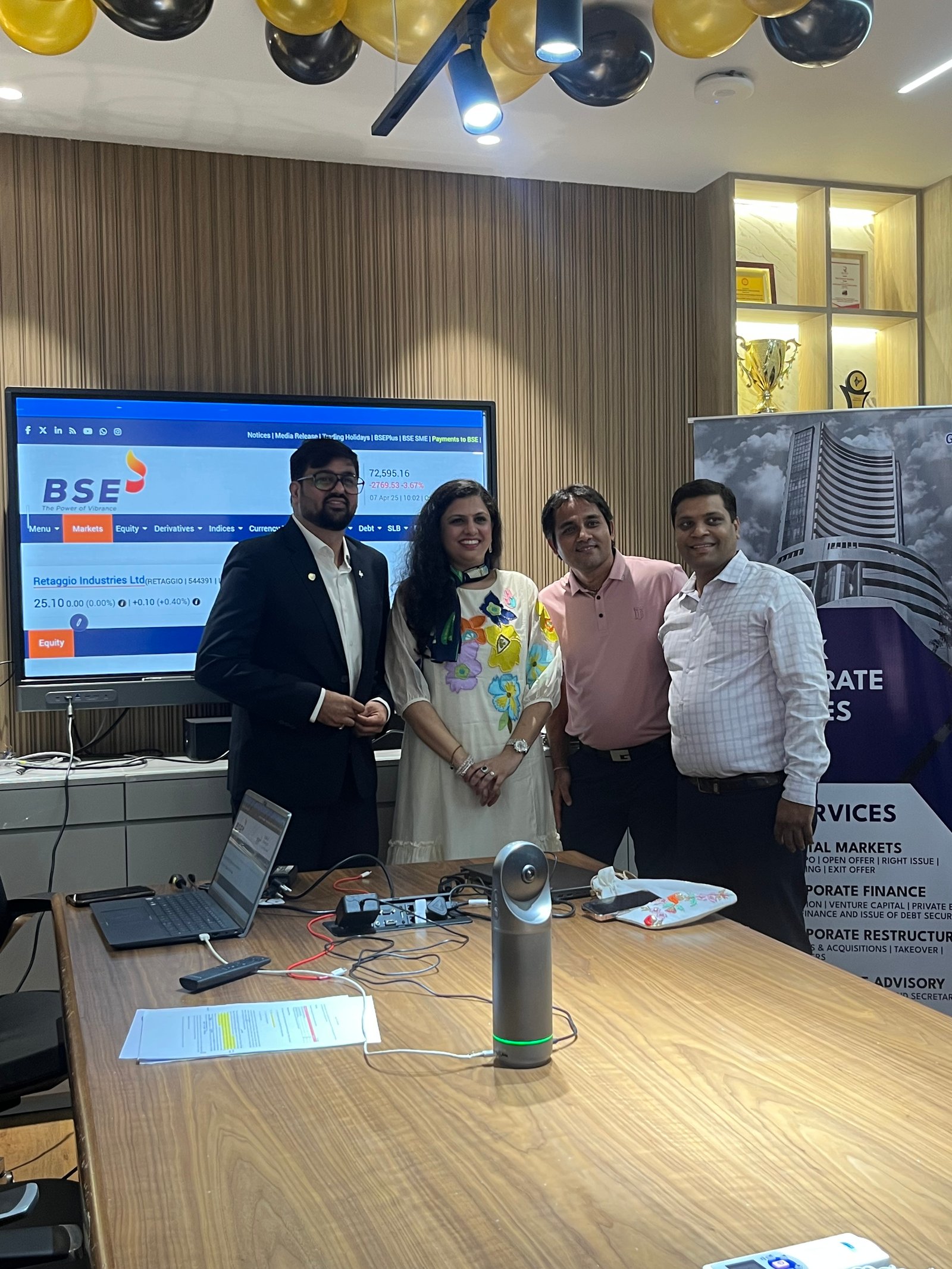 Retaggio Industries Limited Listing Ceremony Photos