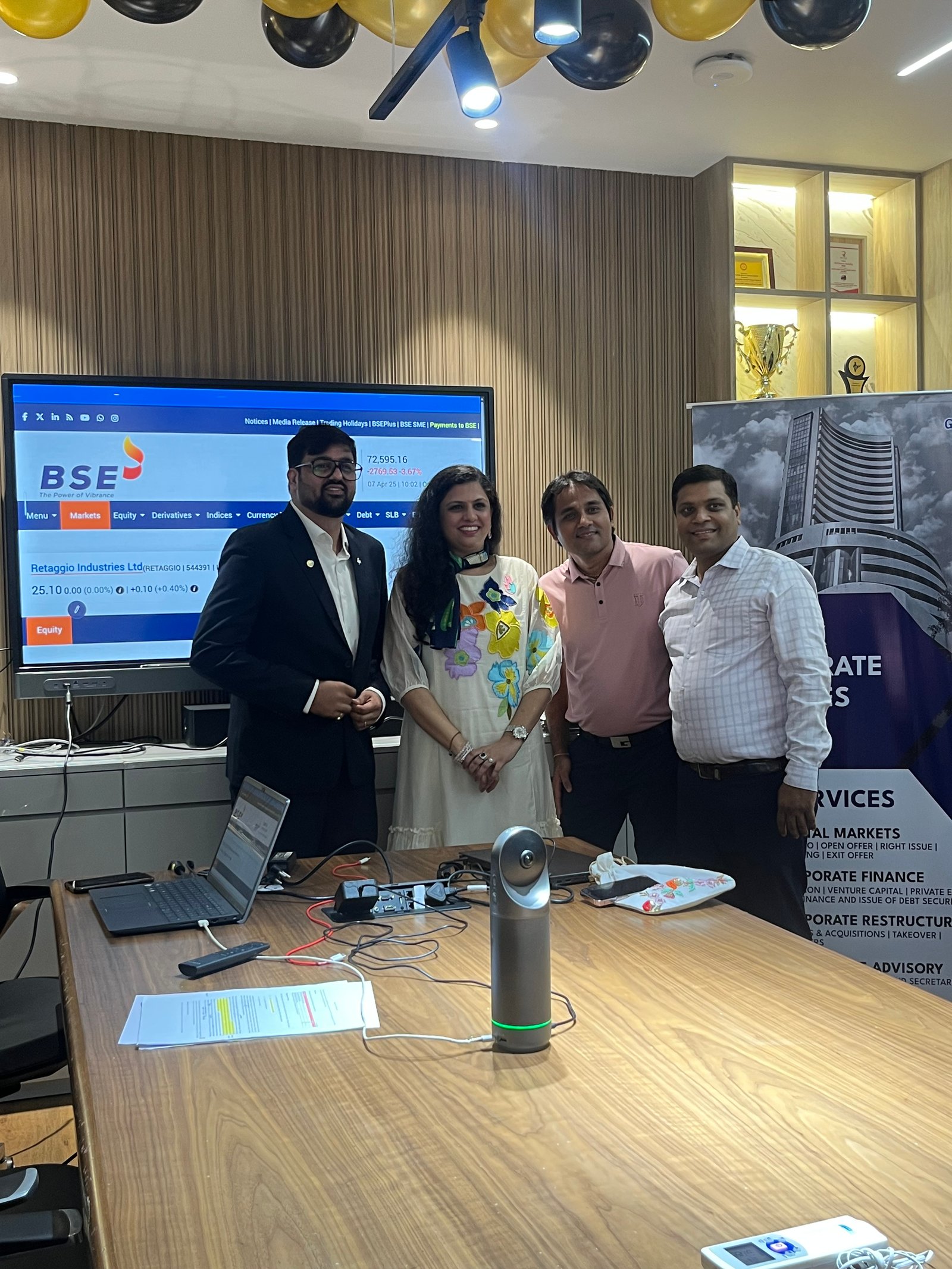 Retaggio Industries Limited Listing Ceremony Photos