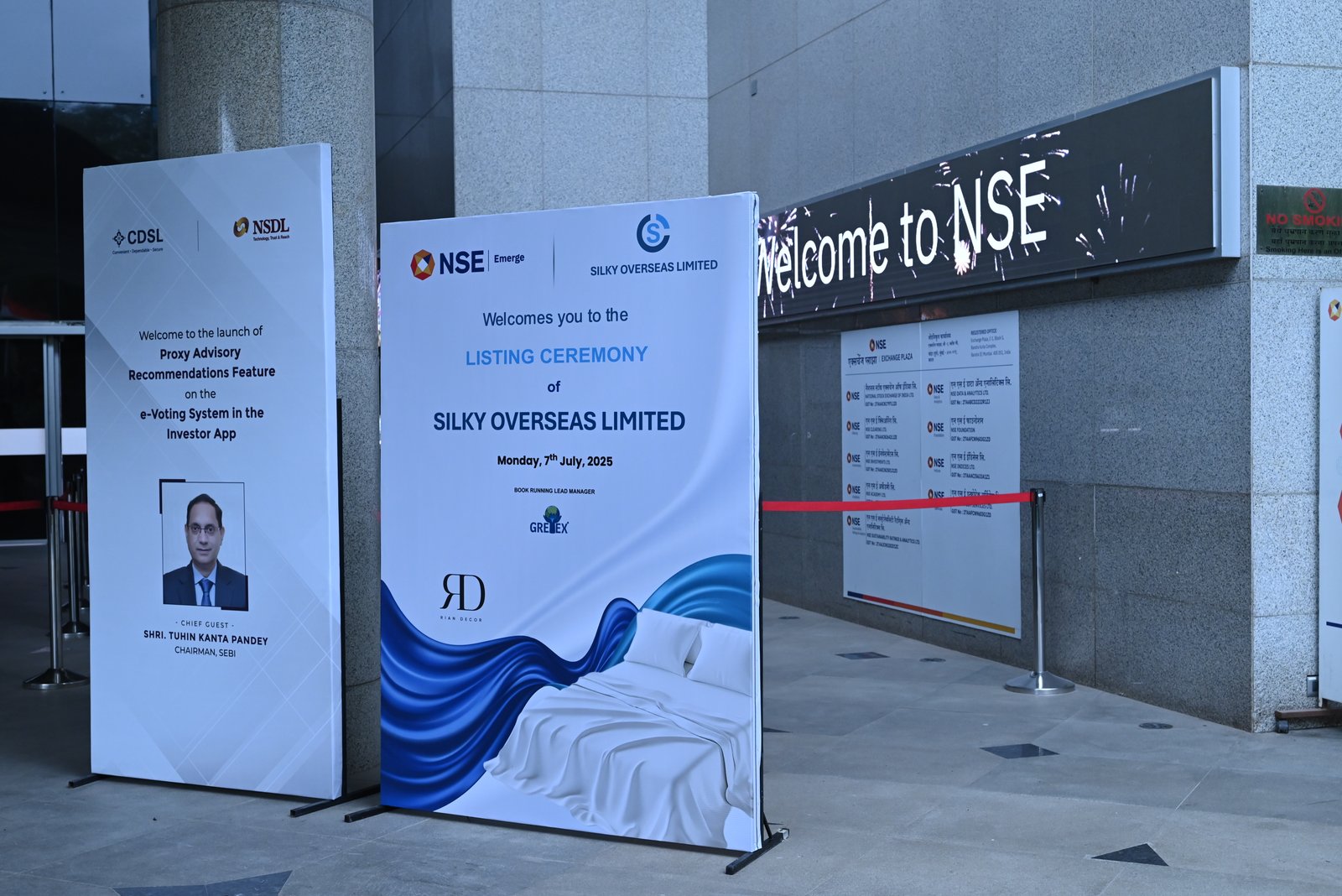 Silky Overseas Limited Listing Ceremony Photos