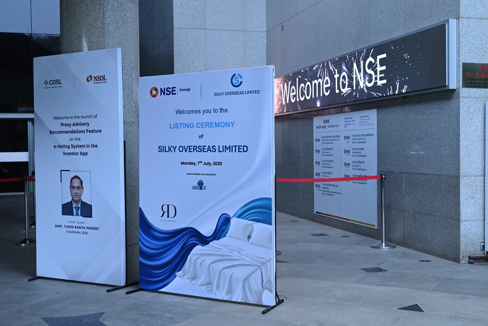 Silky Overseas Limited Listing Ceremony Photos