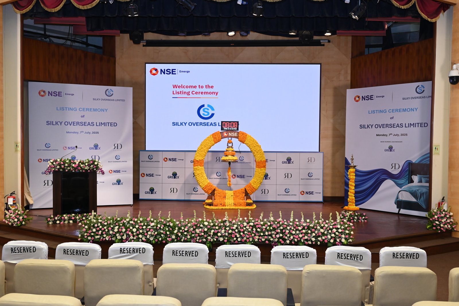 Silky Overseas Limited Listing Ceremony Photos