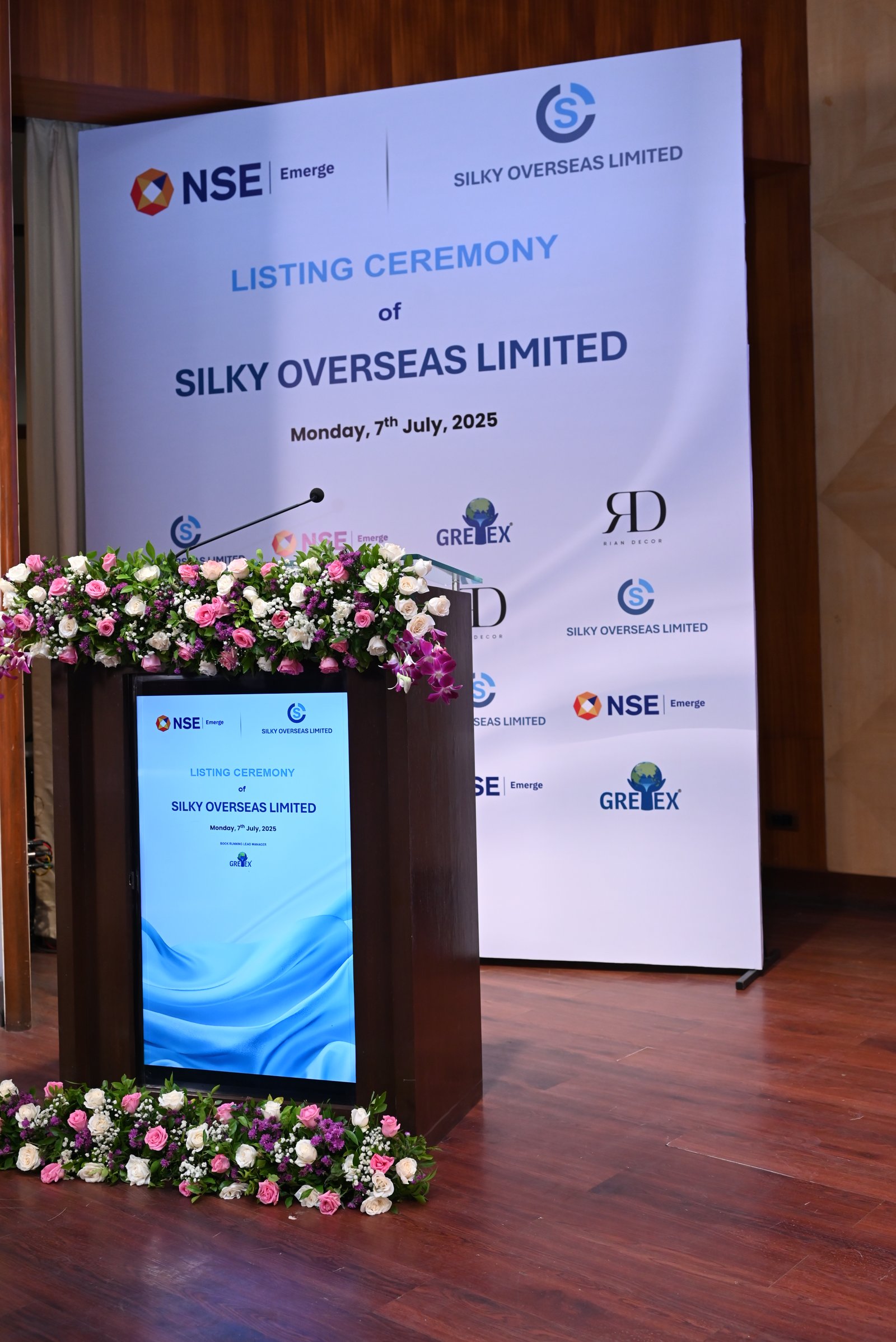 Silky Overseas Limited Listing Ceremony Photos