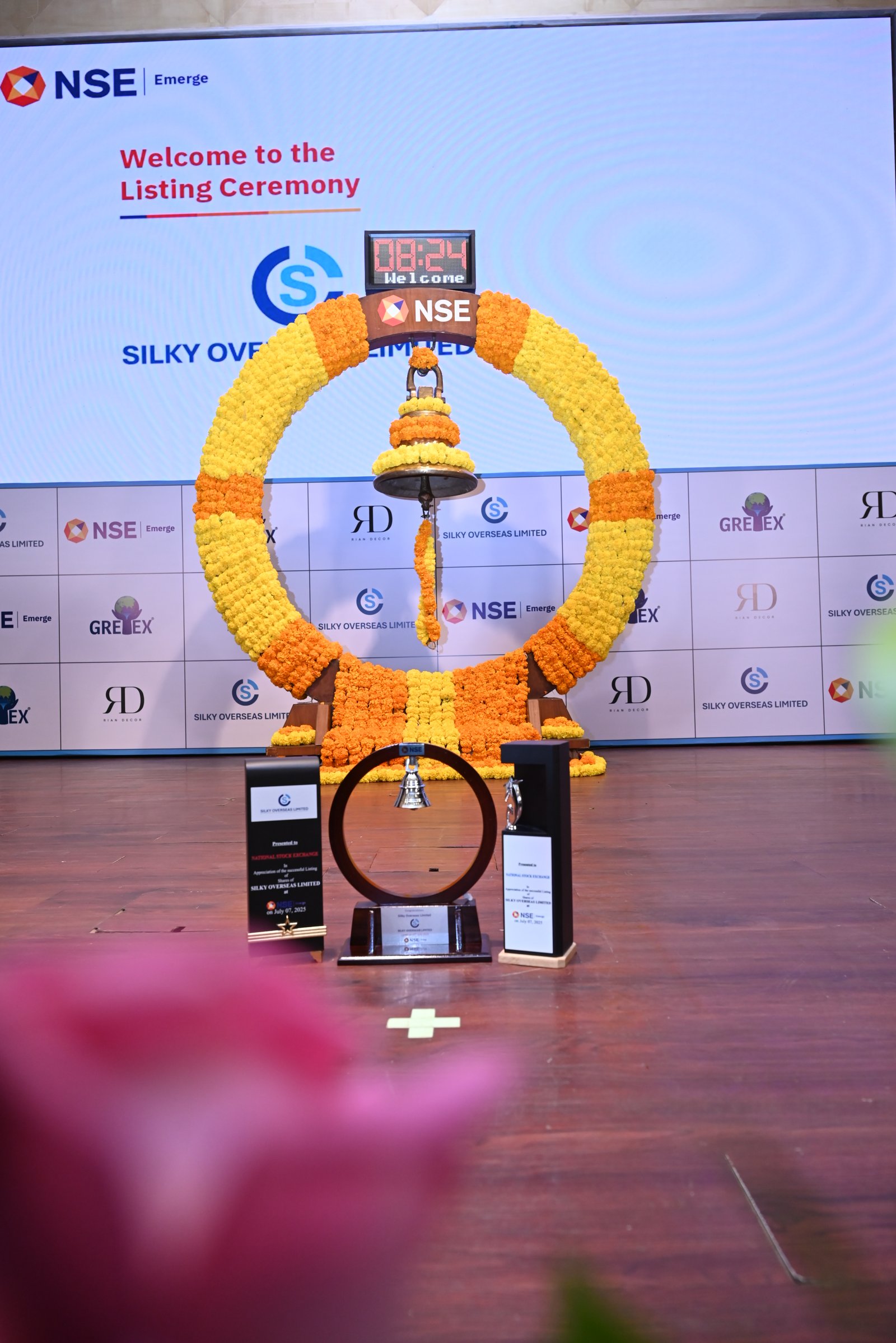 Silky Overseas Limited Listing Ceremony Photos