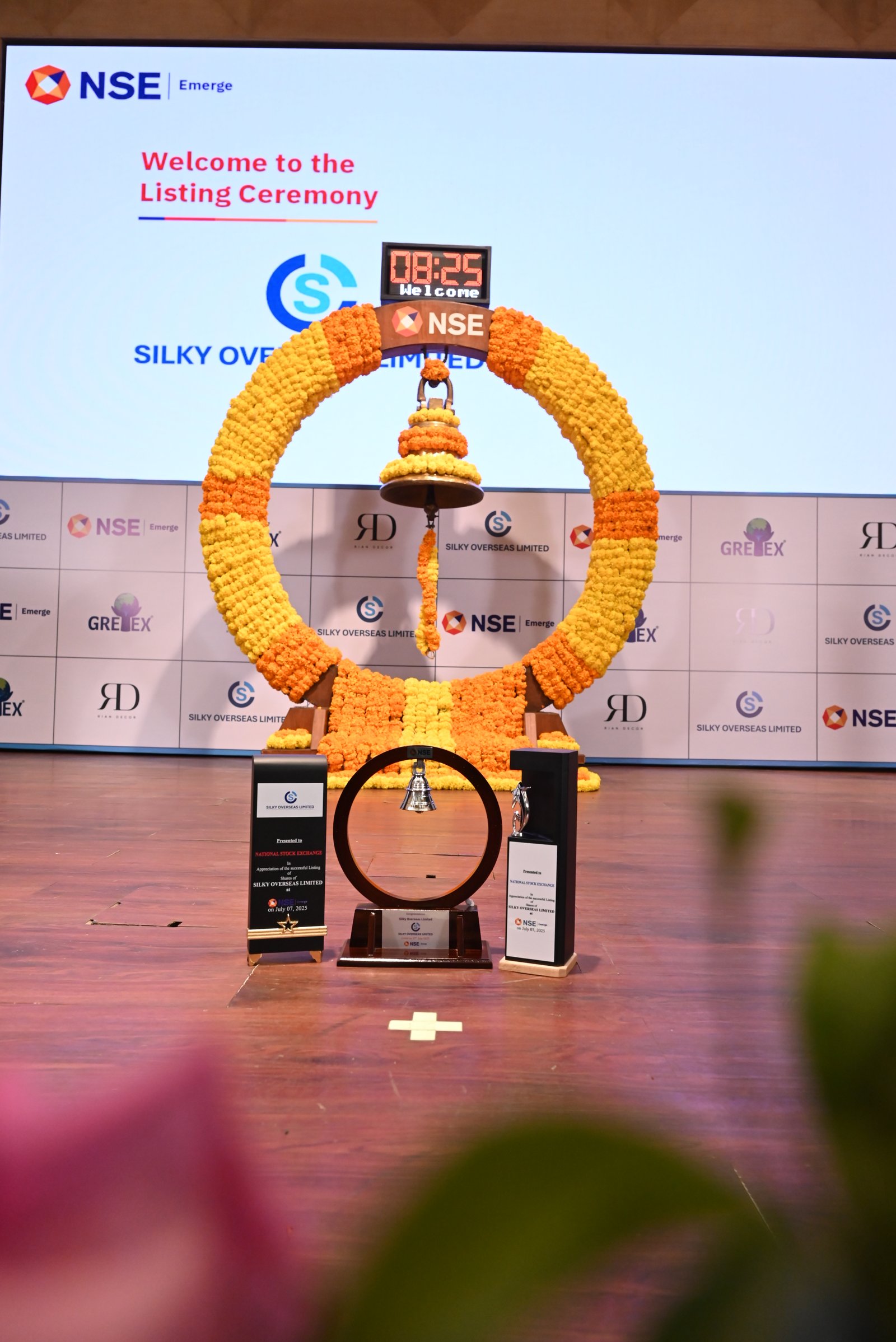 Silky Overseas Limited Listing Ceremony Photos