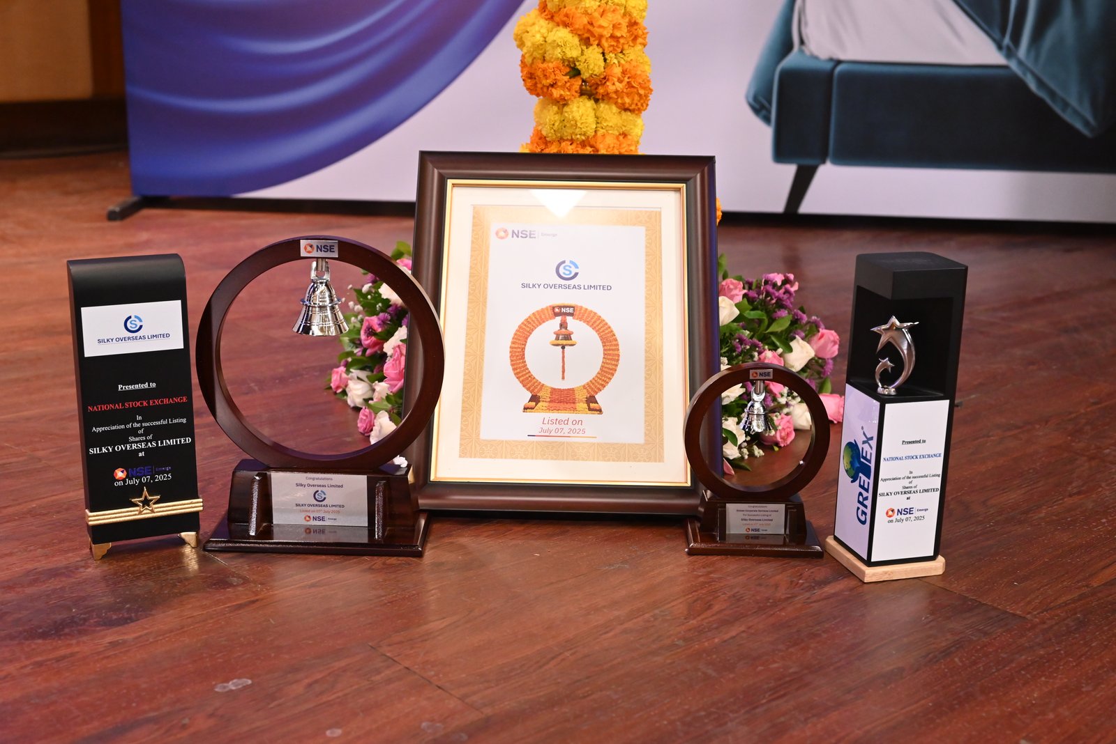 Silky Overseas Limited Listing Ceremony Photos