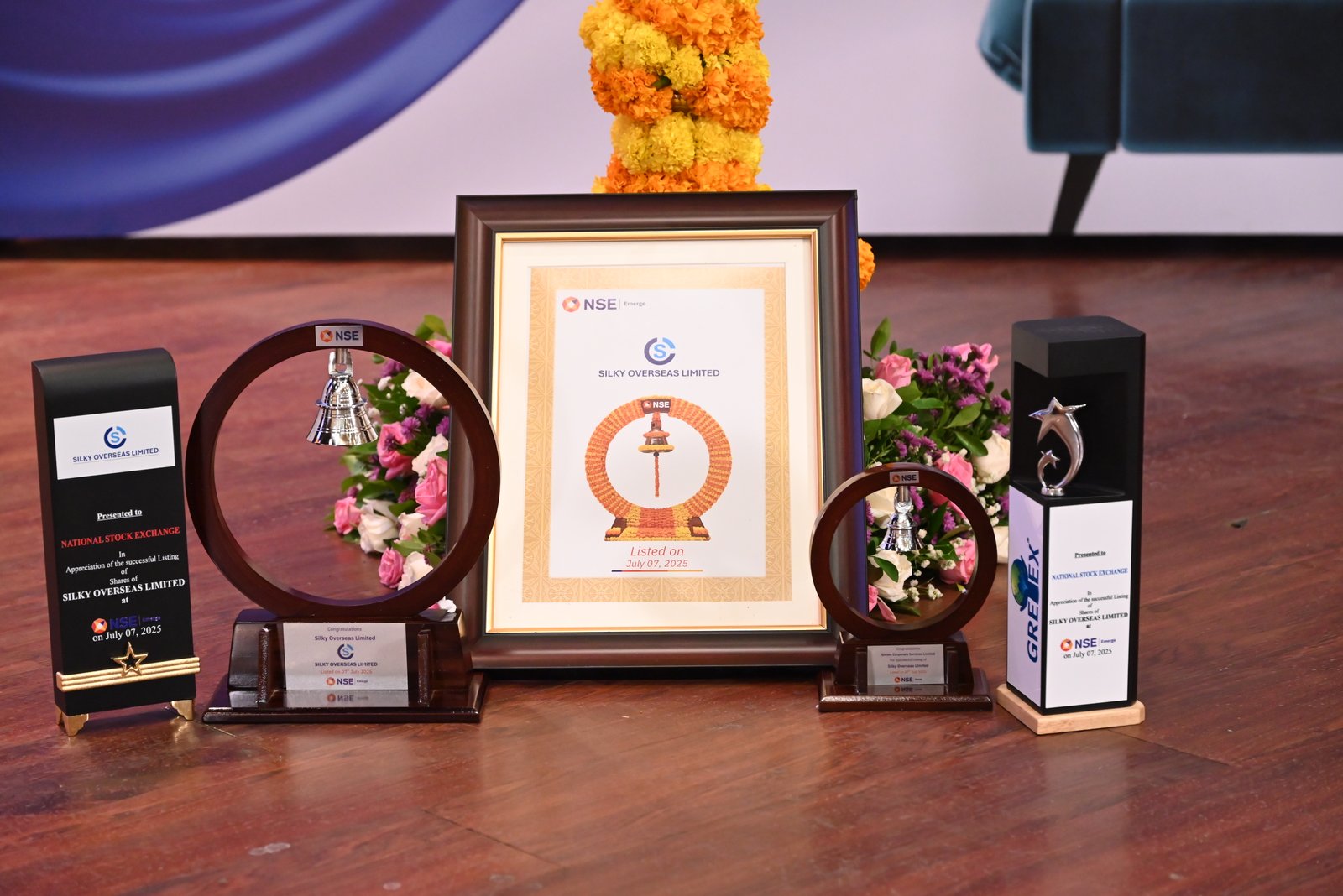 Silky Overseas Limited Listing Ceremony Photos