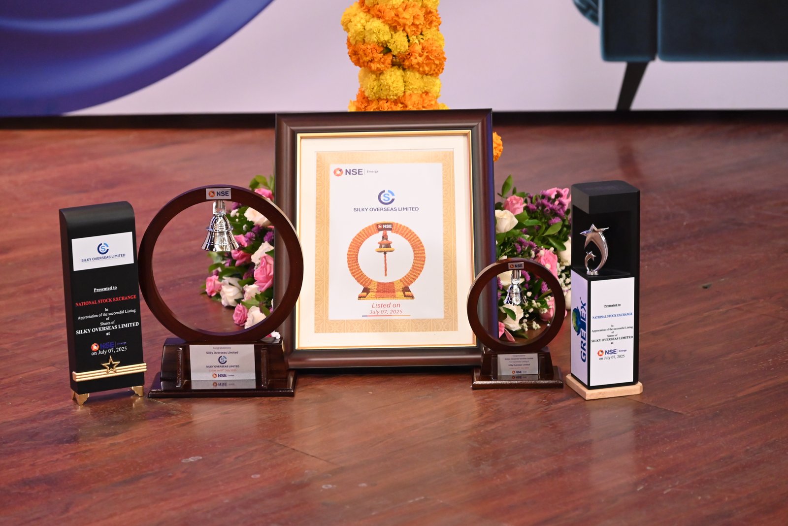 Silky Overseas Limited Listing Ceremony Photos