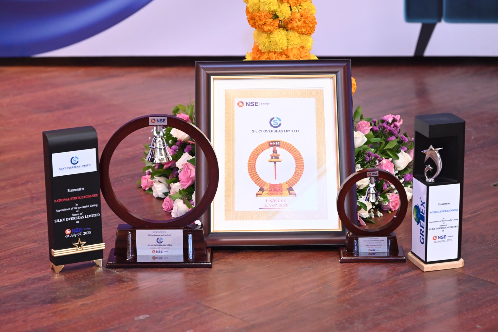 Silky Overseas Limited Listing Ceremony Photos