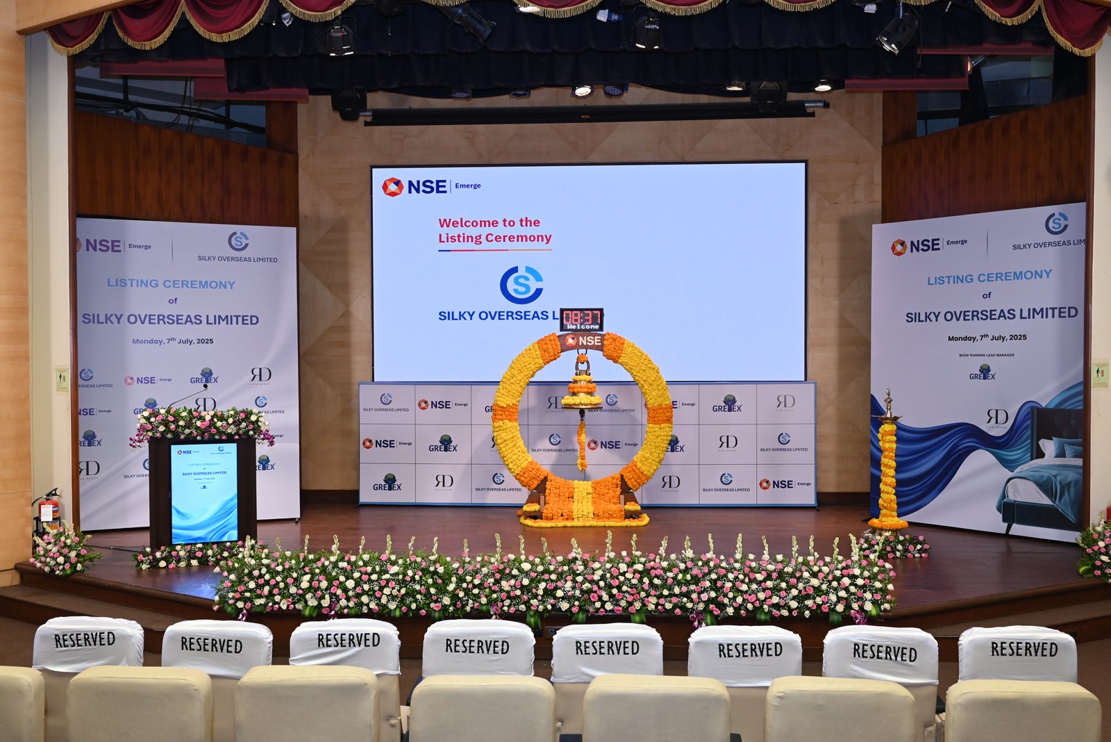 Silky Overseas Limited Listing Ceremony Photos