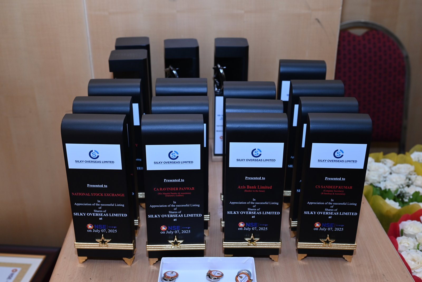 Silky Overseas Limited Listing Ceremony Photos