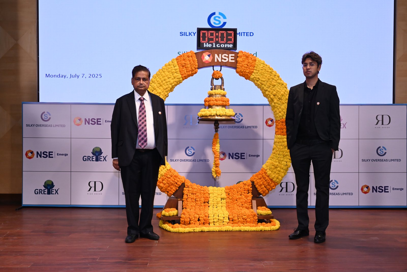 Silky Overseas Limited Listing Ceremony Photos