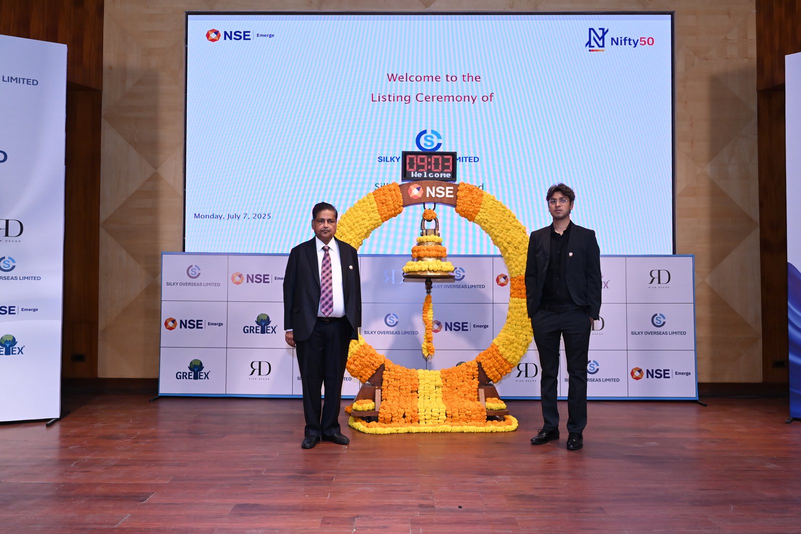 Silky Overseas Limited Listing Ceremony Photos