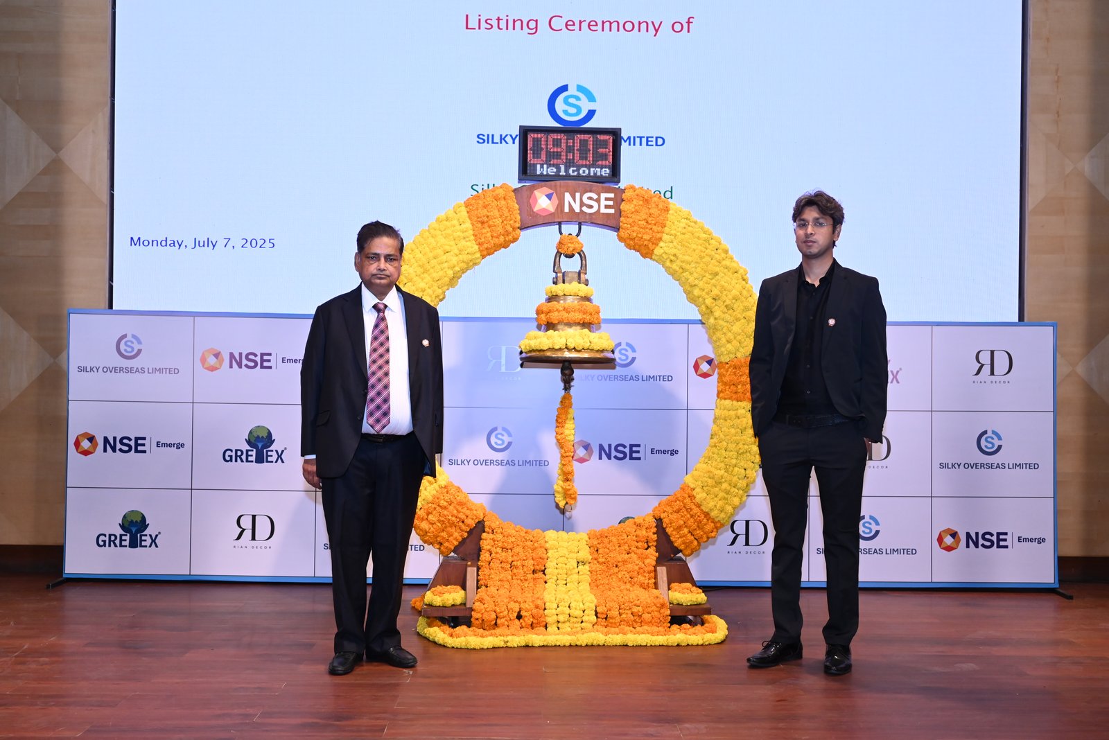 Silky Overseas Limited Listing Ceremony Photos