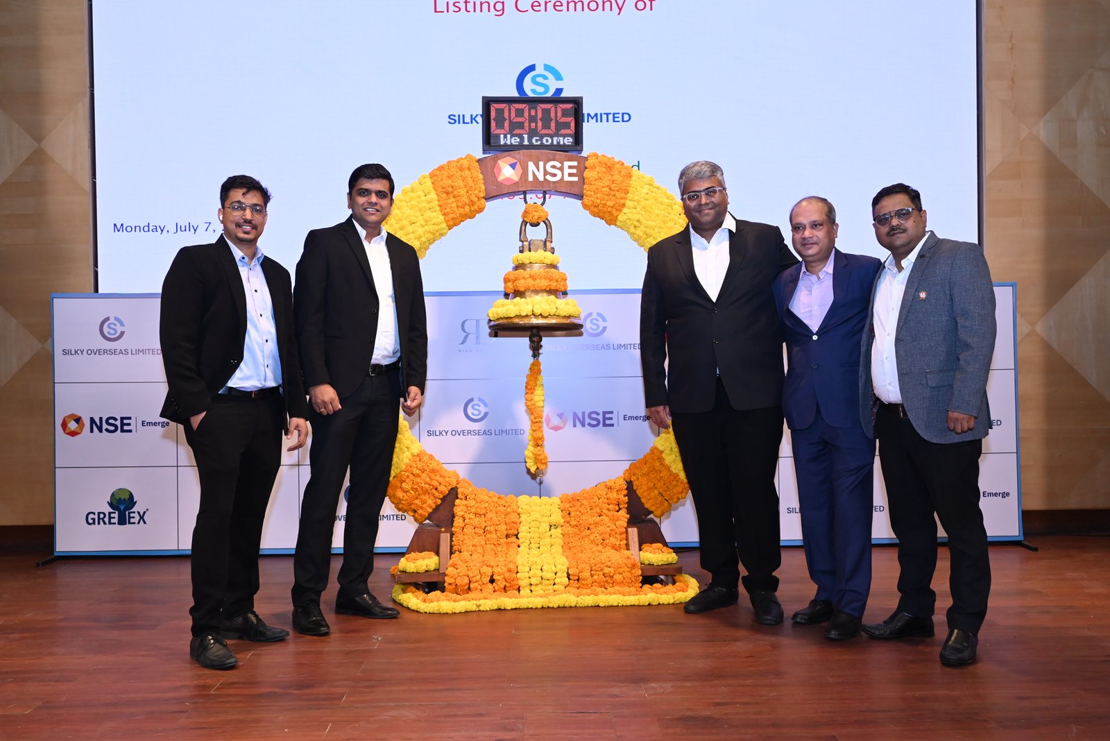 Silky Overseas Limited Listing Ceremony Photos