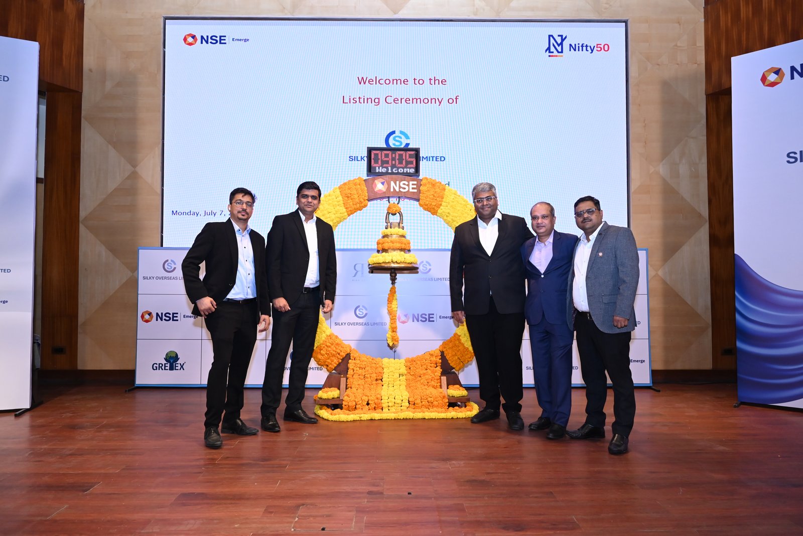 Silky Overseas Limited Listing Ceremony Photos