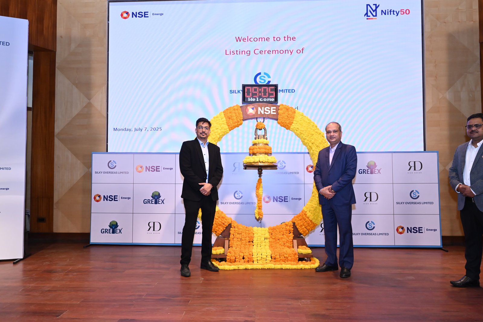 Silky Overseas Limited Listing Ceremony Photos