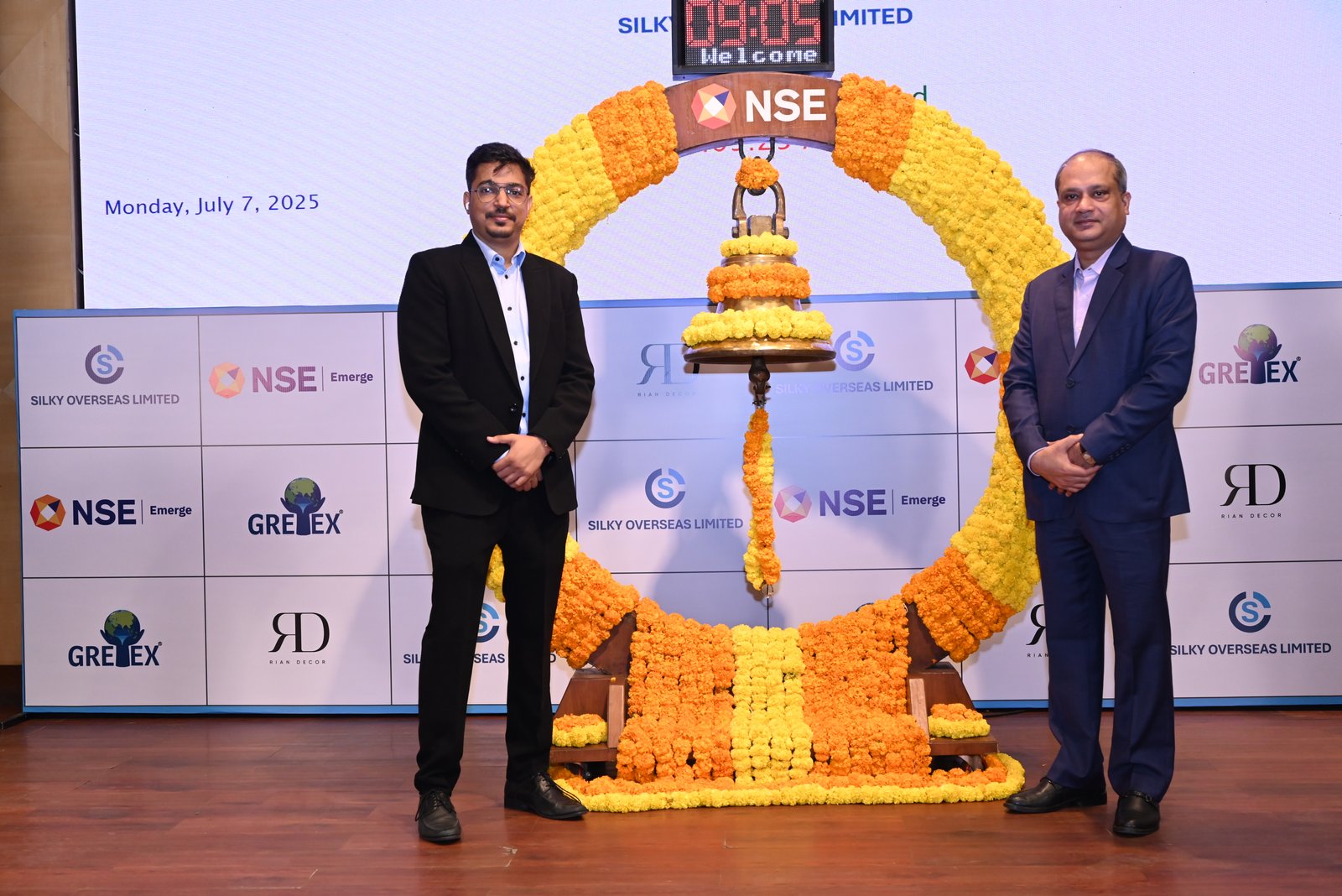 Silky Overseas Limited Listing Ceremony Photos