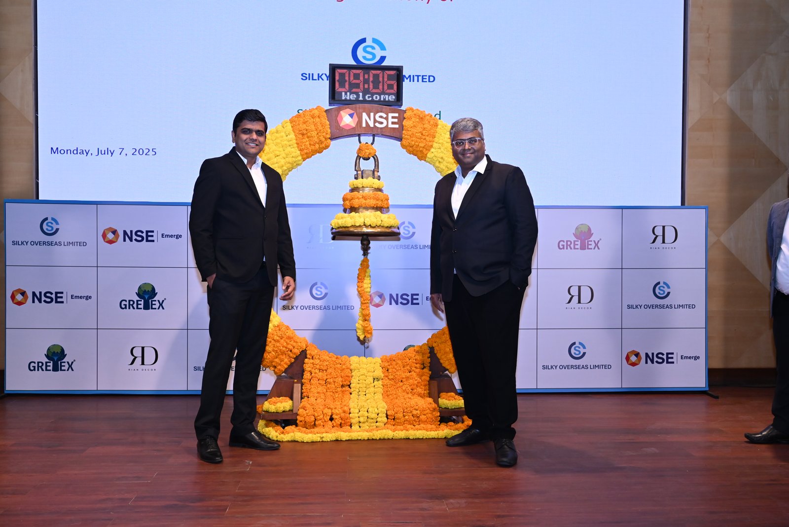 Silky Overseas Limited Listing Ceremony Photos