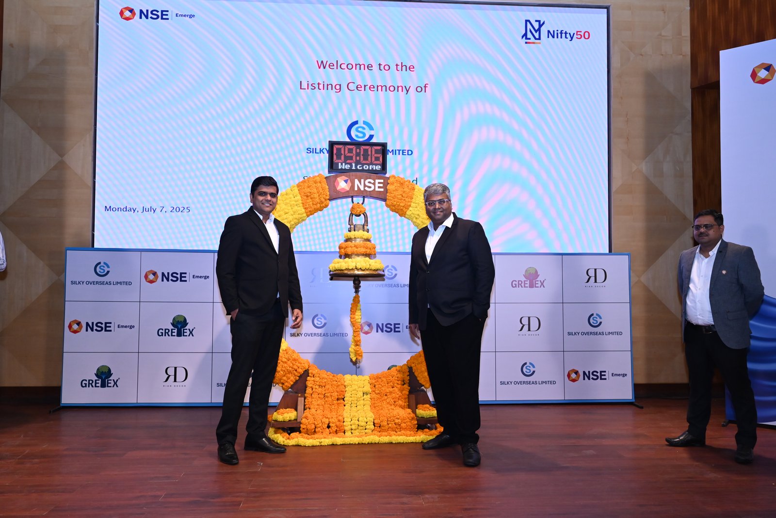 Silky Overseas Limited Listing Ceremony Photos