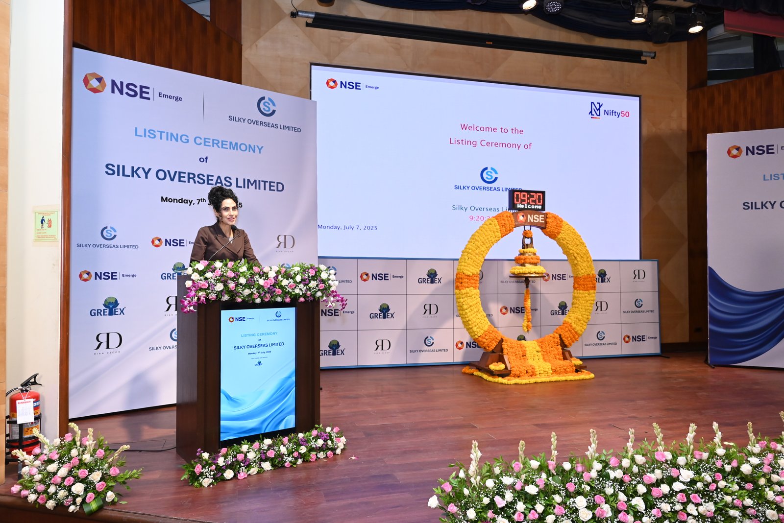 Silky Overseas Limited Listing Ceremony Photos