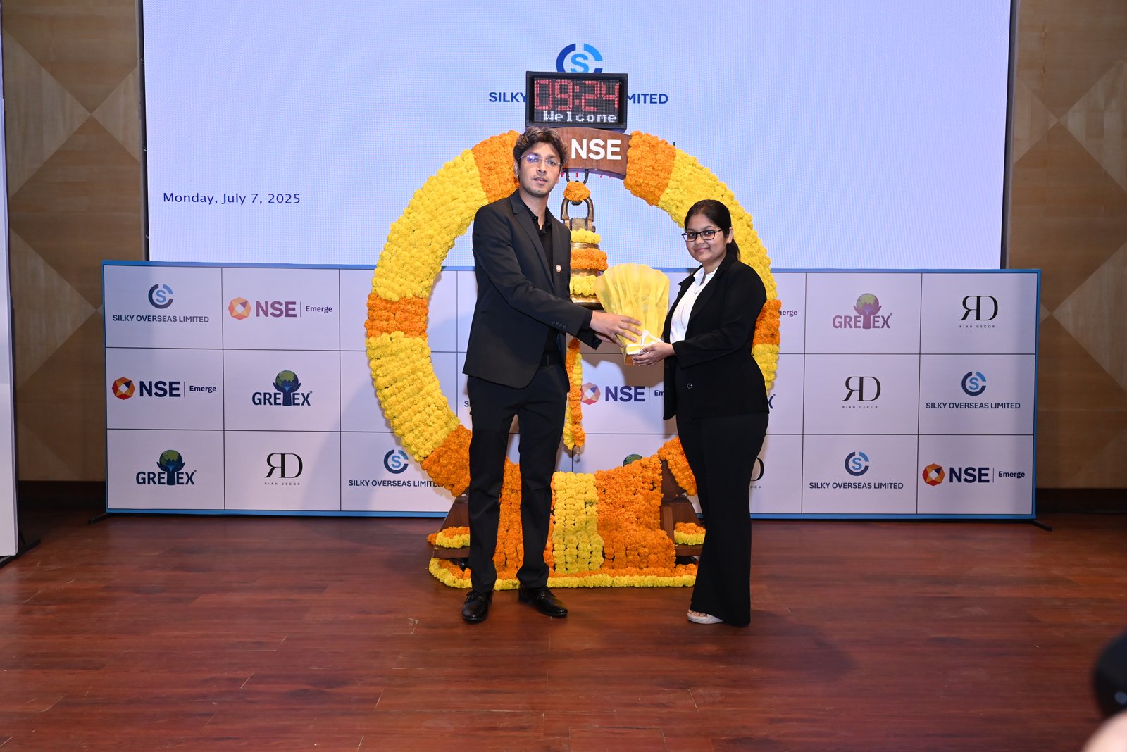 Silky Overseas Limited Listing Ceremony Photos