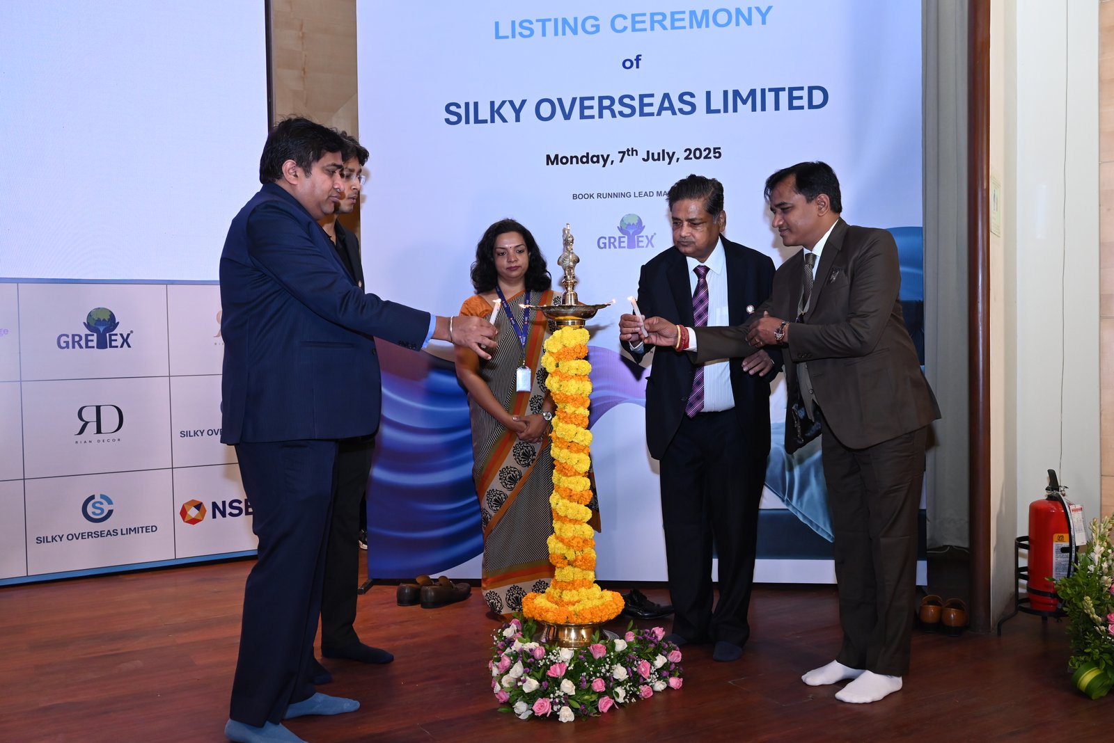 Silky Overseas Limited Listing Ceremony Photos