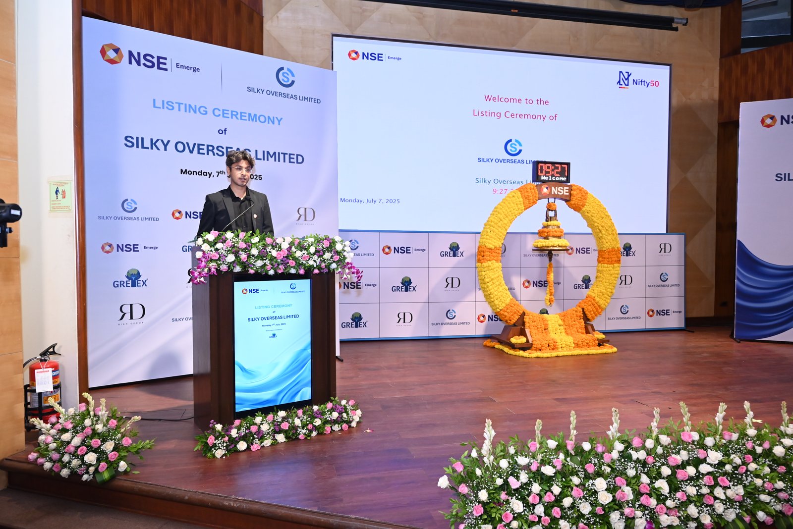 Silky Overseas Limited Listing Ceremony Photos