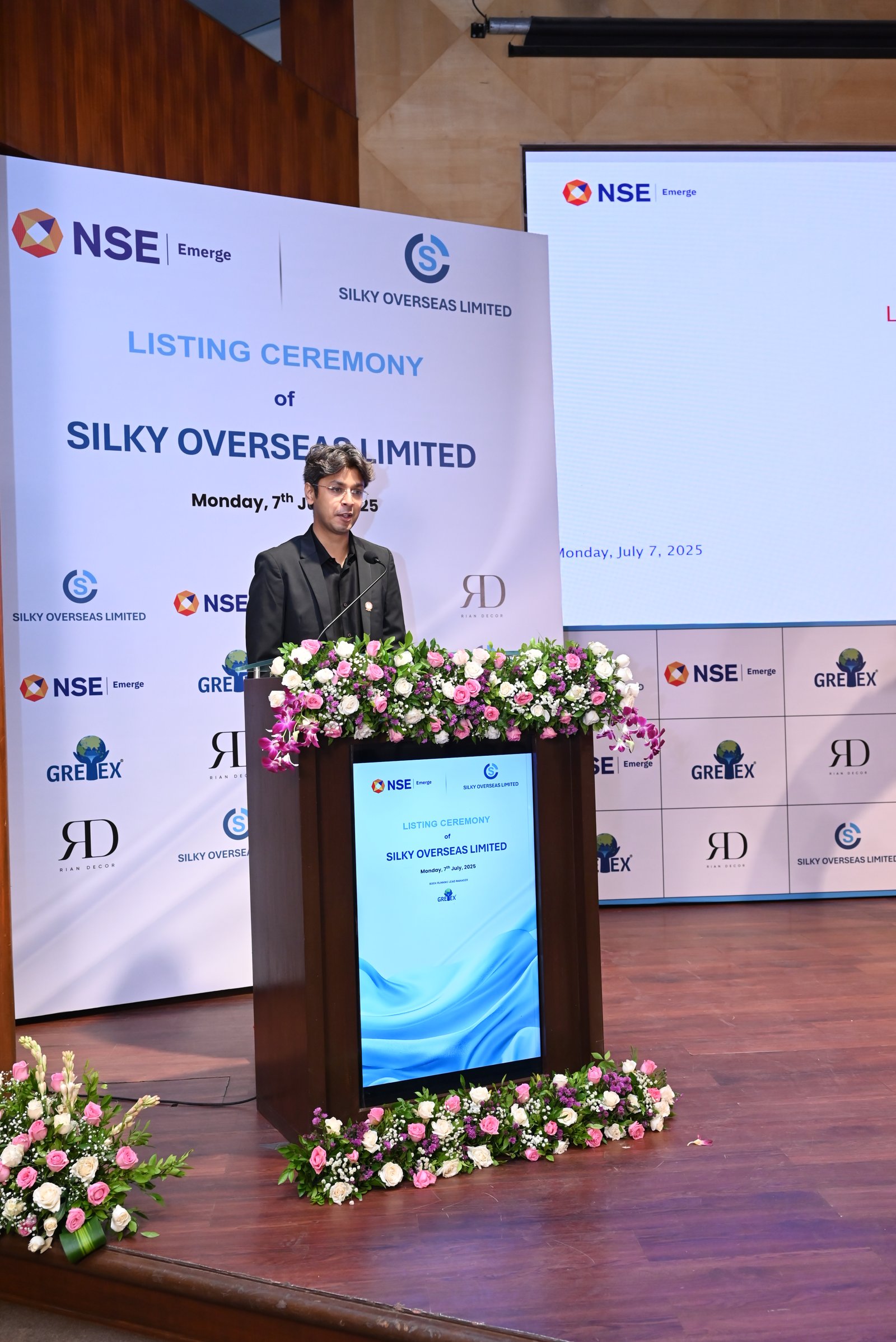 Silky Overseas Limited Listing Ceremony Photos