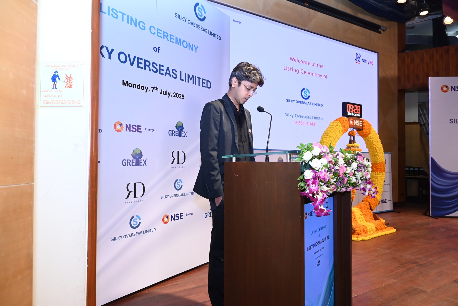 Silky Overseas Limited Listing Ceremony Photos