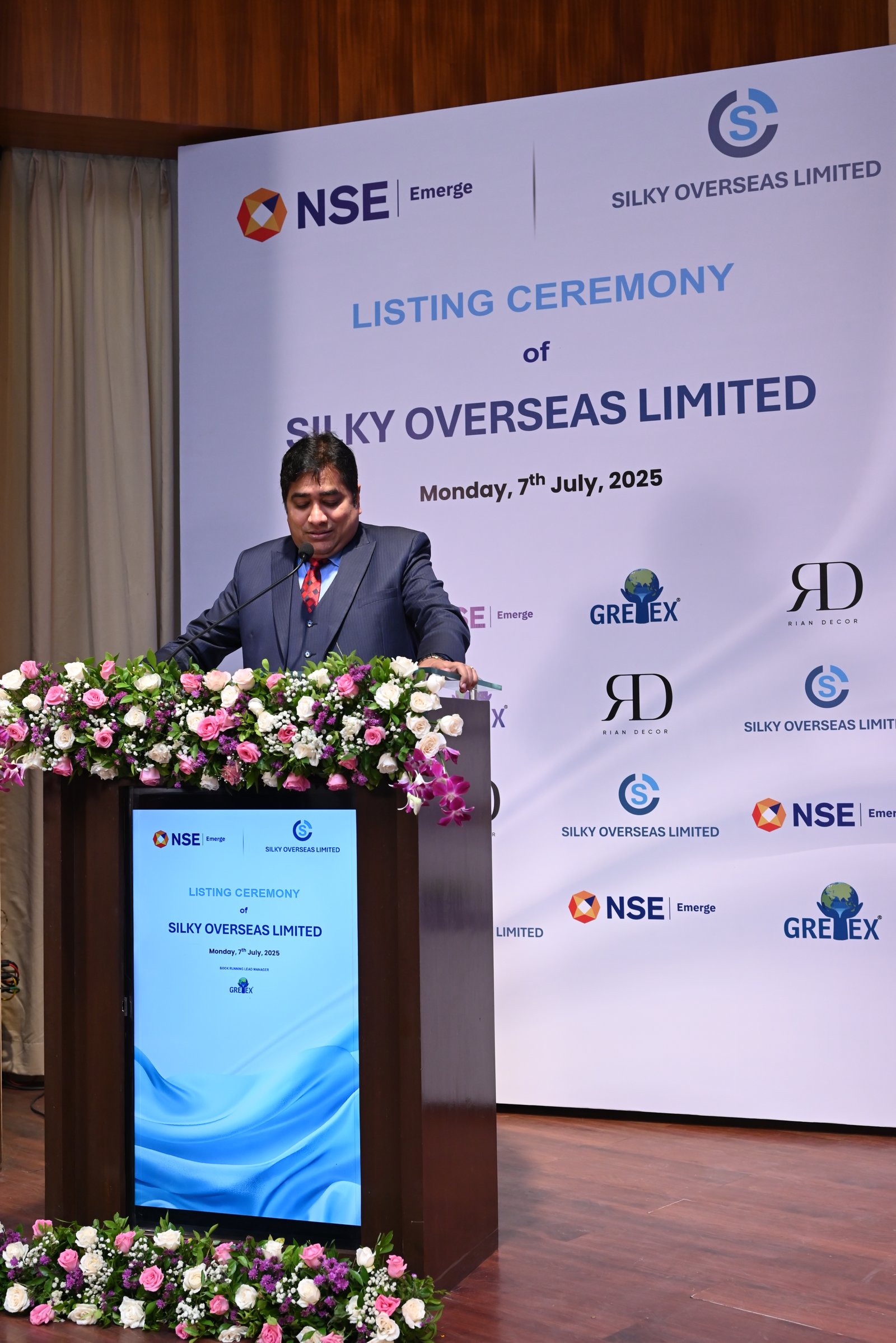 Silky Overseas Limited Listing Ceremony Photos