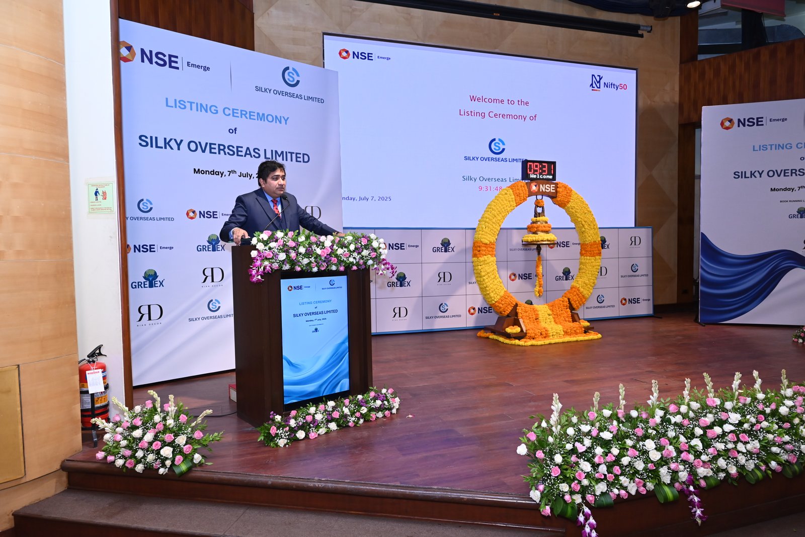 Silky Overseas Limited Listing Ceremony Photos