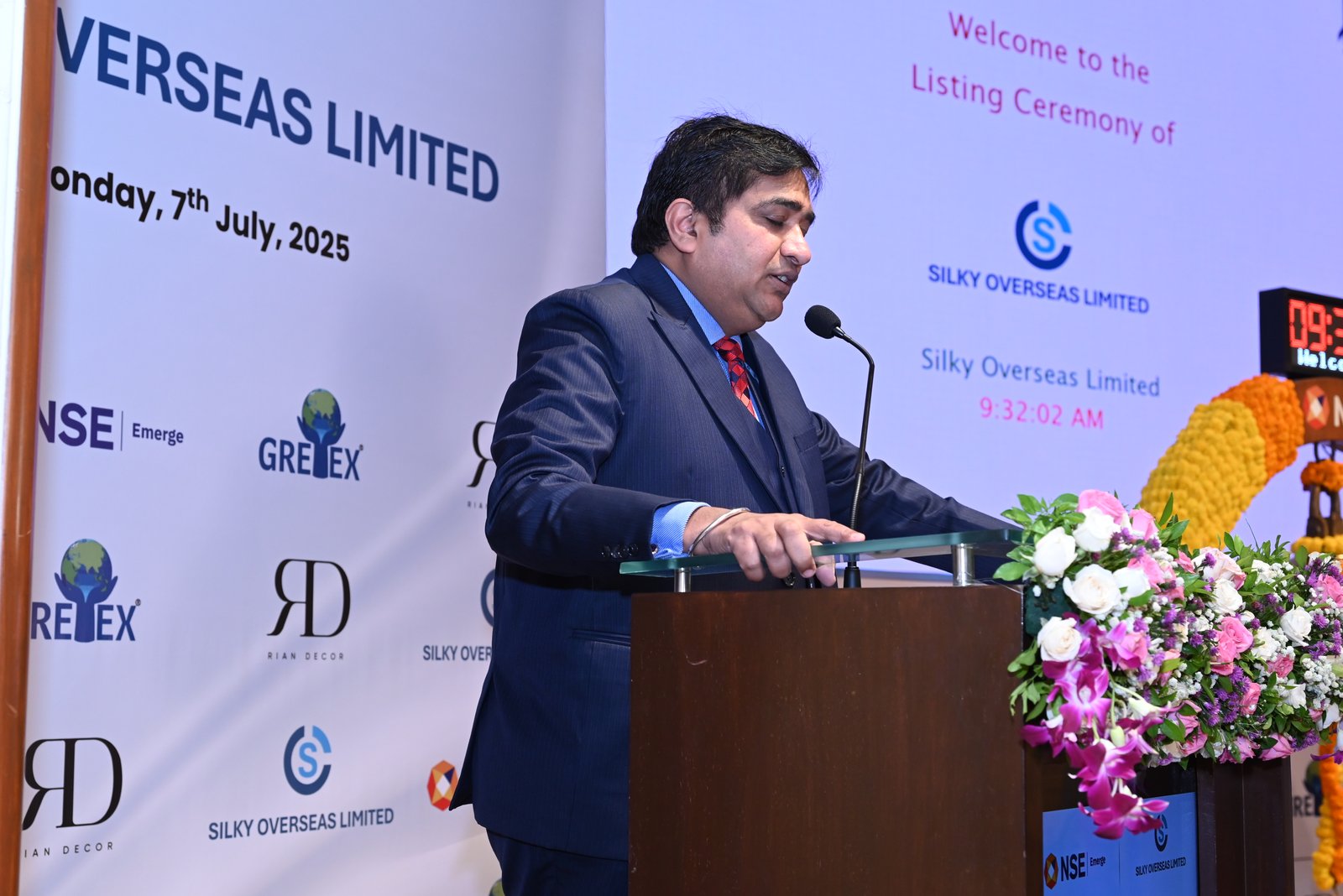 Silky Overseas Limited Listing Ceremony Photos