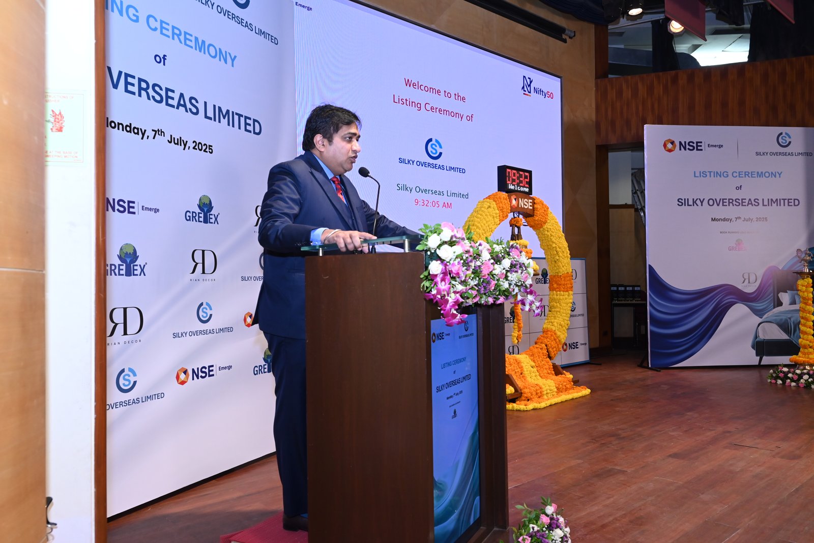 Silky Overseas Limited Listing Ceremony Photos