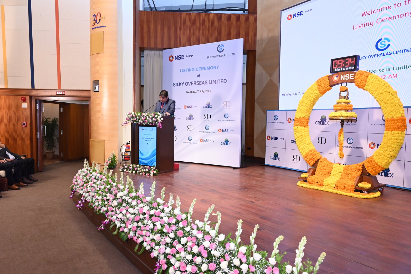 Silky Overseas Limited Listing Ceremony Photos