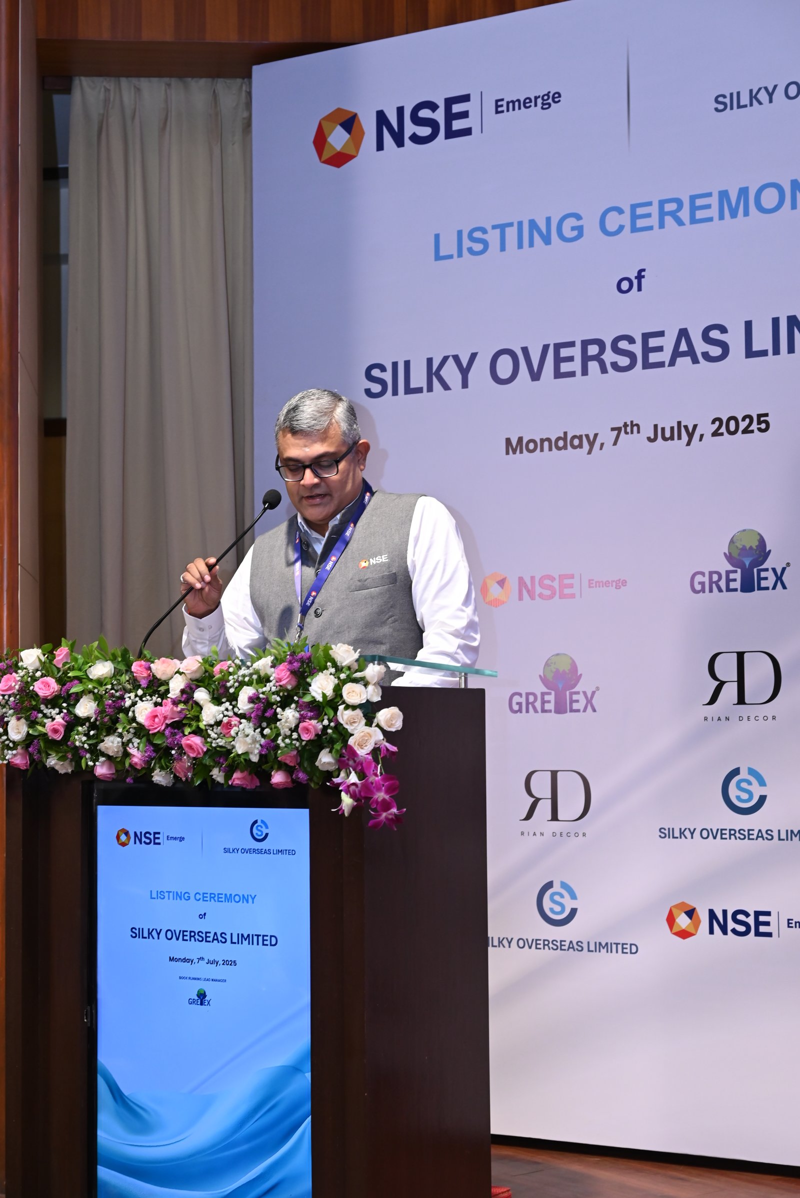 Silky Overseas Limited Listing Ceremony Photos