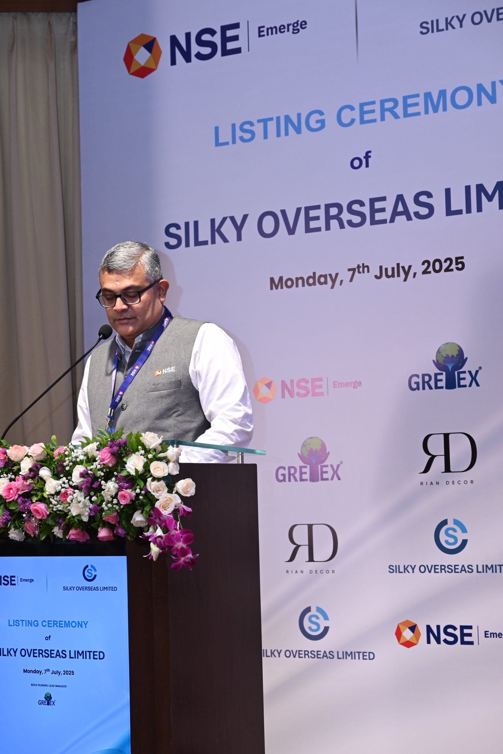 Silky Overseas Limited Listing Ceremony Photos
