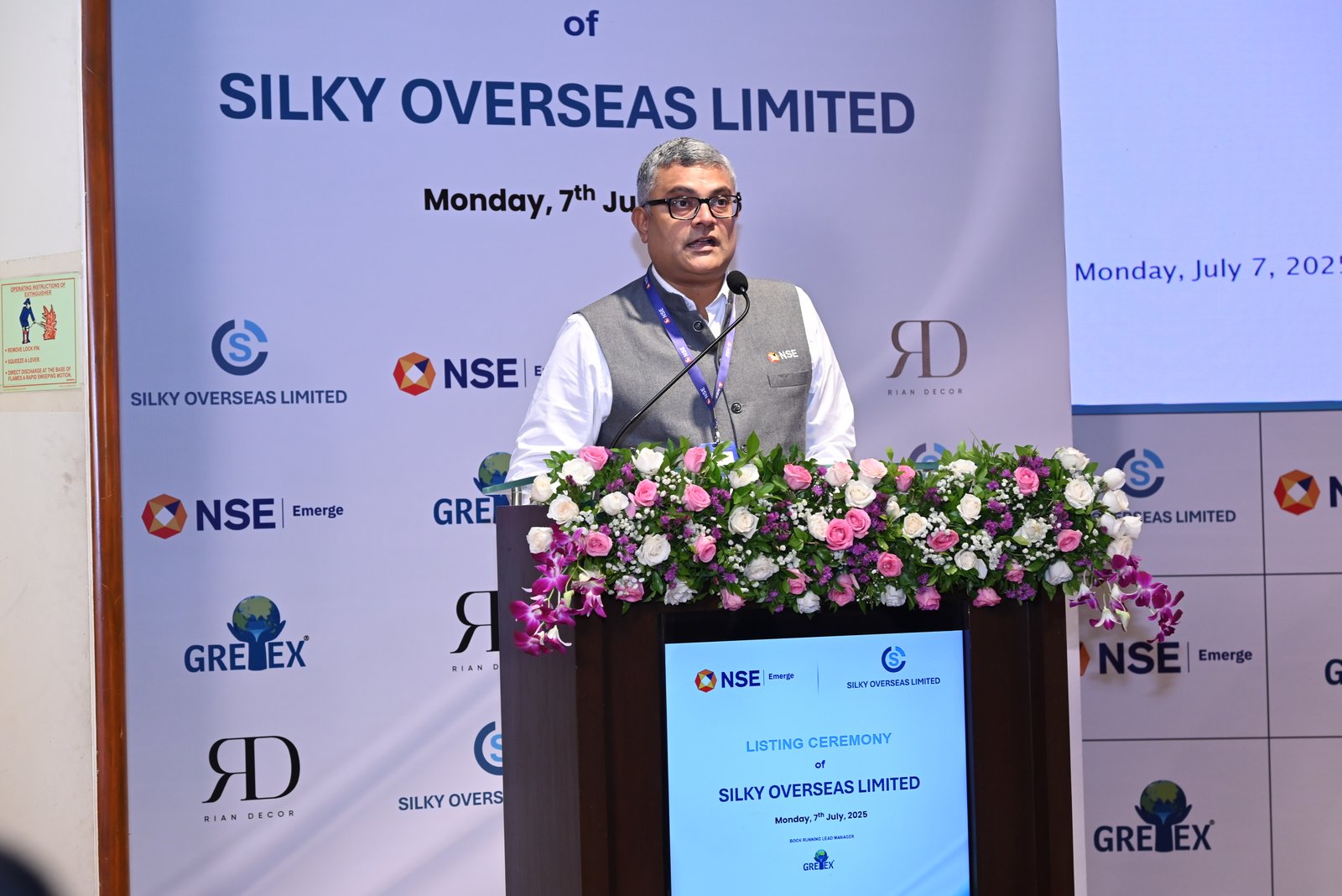 Silky Overseas Limited Listing Ceremony Photos