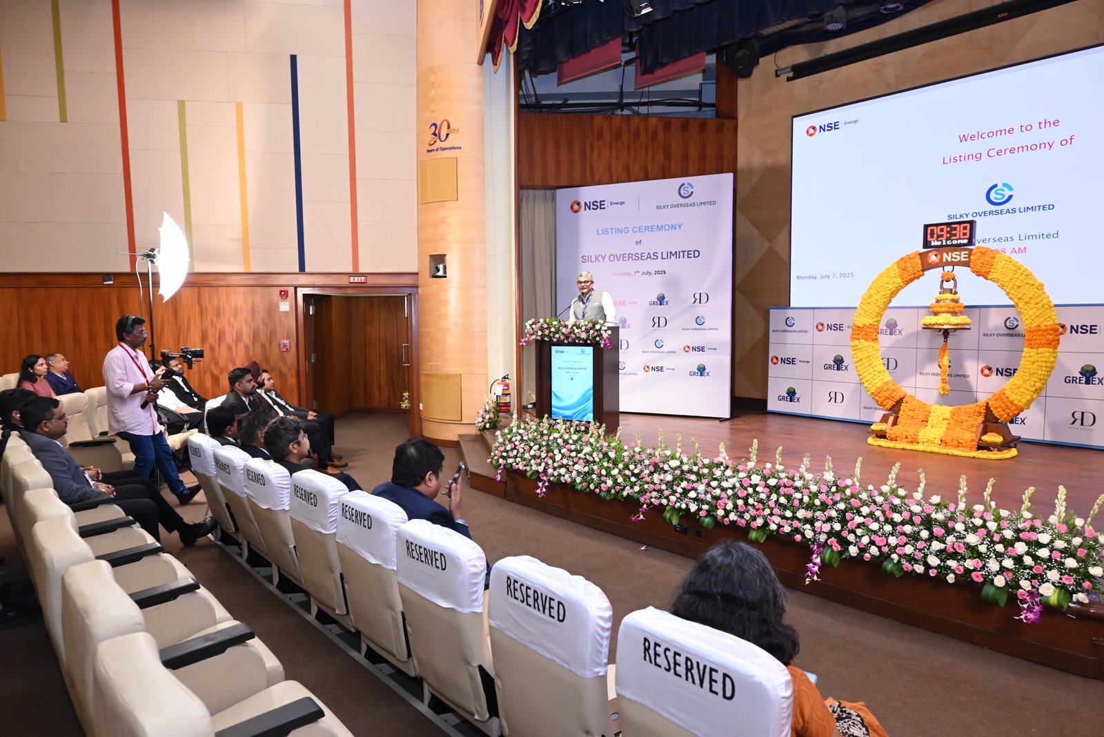 Silky Overseas Limited Listing Ceremony Photos