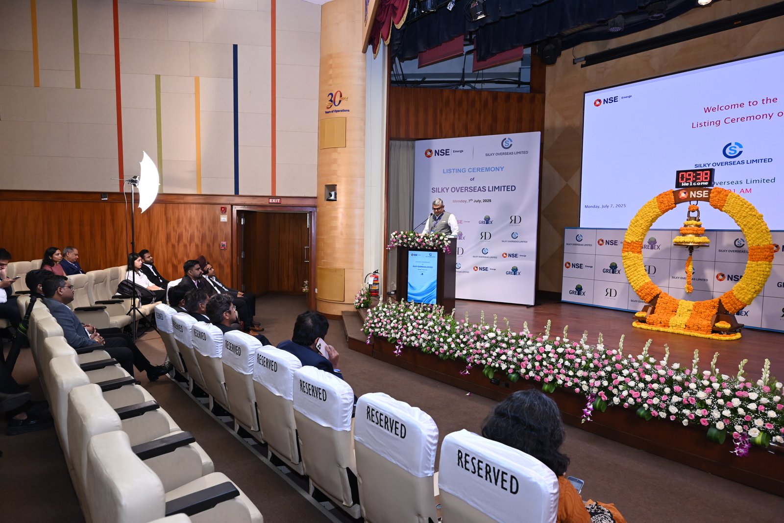 Silky Overseas Limited Listing Ceremony Photos