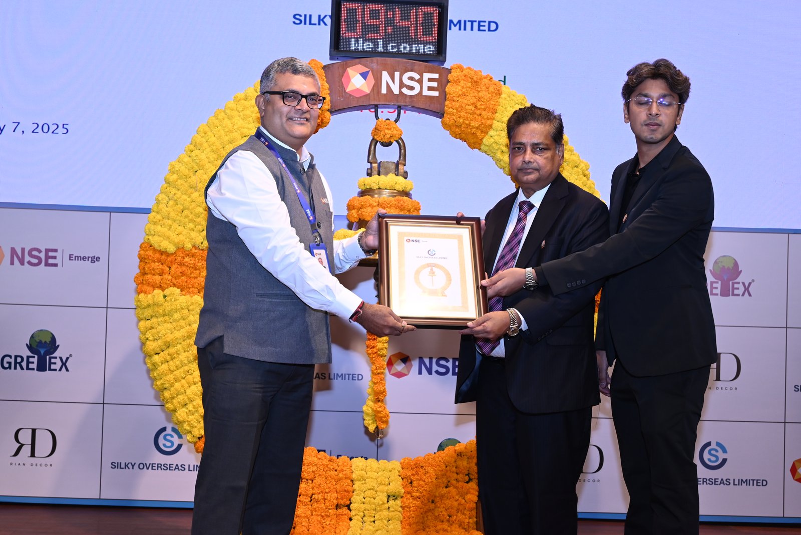 Silky Overseas Limited Listing Ceremony Photos