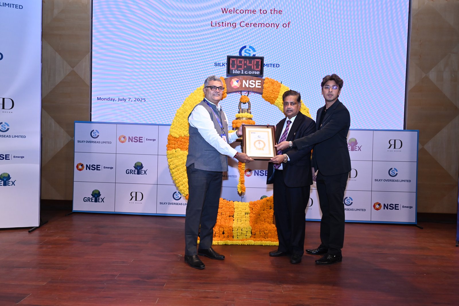 Silky Overseas Limited Listing Ceremony Photos