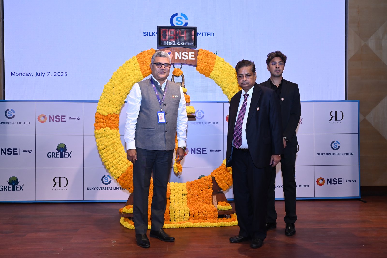 Silky Overseas Limited Listing Ceremony Photos