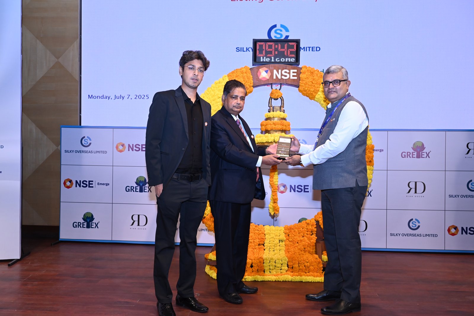 Silky Overseas Limited Listing Ceremony Photos