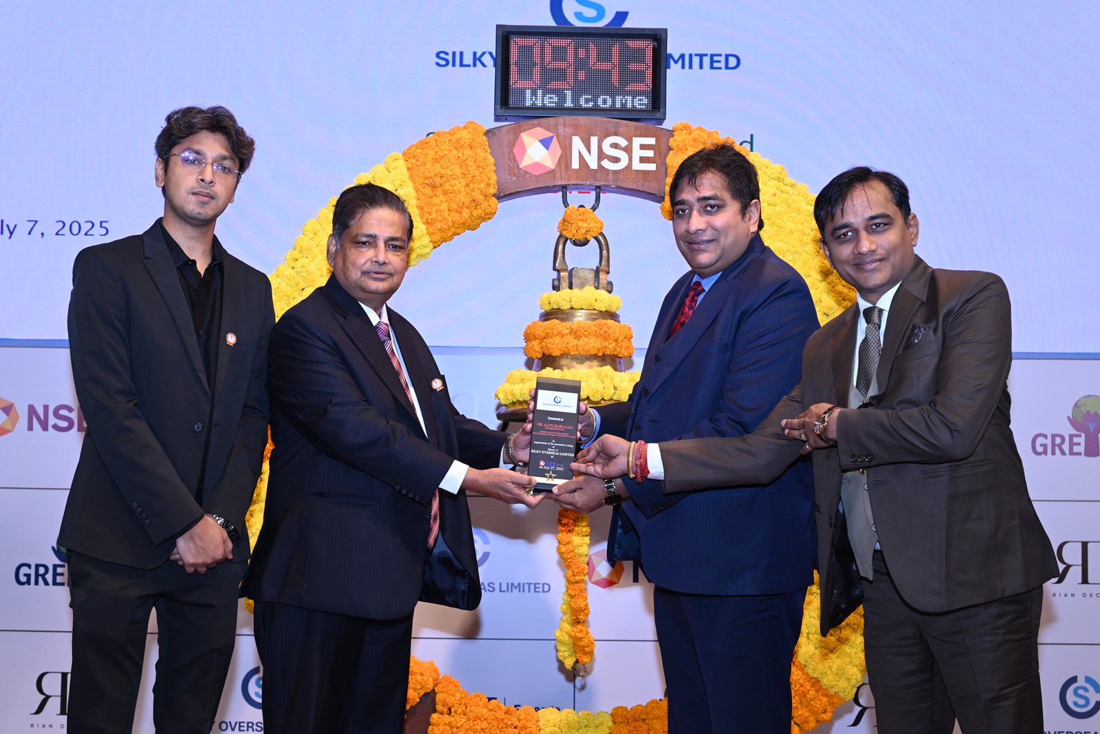 Silky Overseas Limited Listing Ceremony Photos